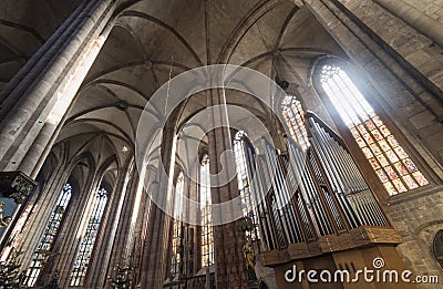 Nuremberg, Germany â€“ December 30, 2016: St. Sebaldus church Editorial Stock Photo